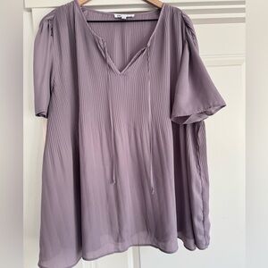 Daniel Rainn Lavender Pleated Blouse